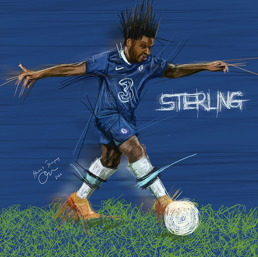  illustration of Raheem Sterling